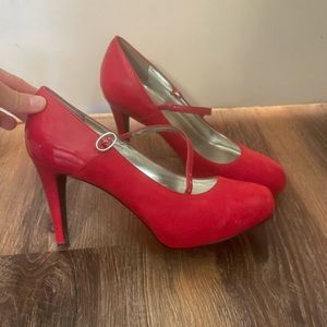 Red Style & Co. heels - worn once, size 8.5